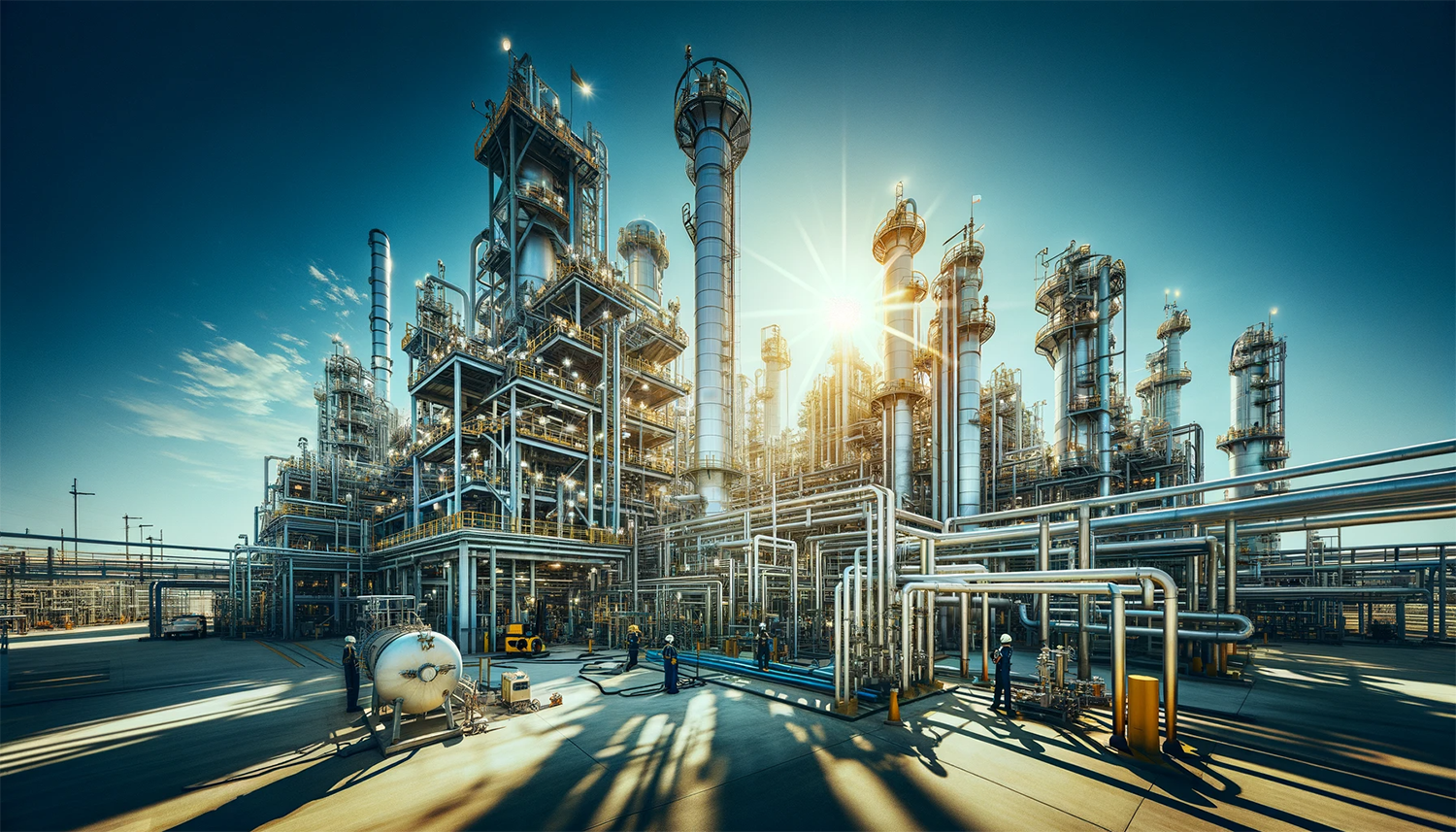 Industrial and petrochemical plant placeholder image with Fireboys styling.